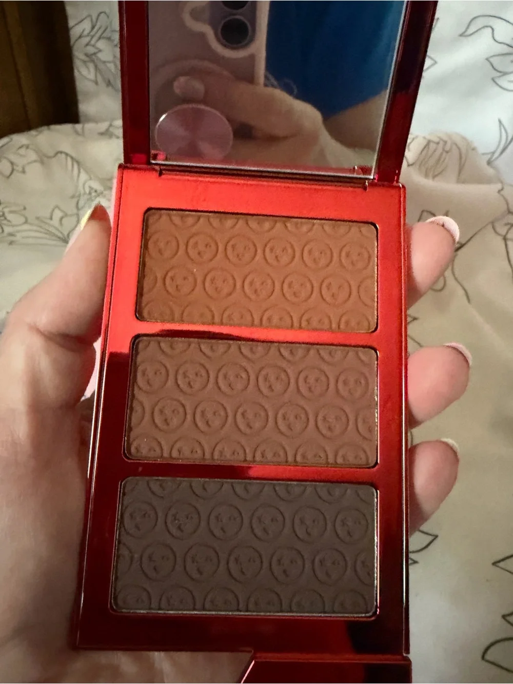 ONE/SIZE Bronzer & Contour Trio - Deep Trio. Pink and Red Packaging